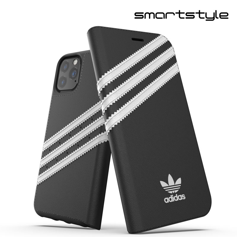 adidas アディダス スマホケース iPhone 11 Pro 手帳型ケース 手帳 ケース カバー スマホケース 耐衝撃 TPU SAMBA サンバ ブラック 黒 当店限定1年保証 