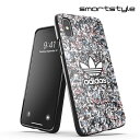 adidas アディダス スマホケース iPhone X / iPhone XS ケース アイフォン カバー スマホケース 耐衝撃 TPU 花柄 フローラル プリント ブラック x ローズ x ブルー ※当店限定1年保証※