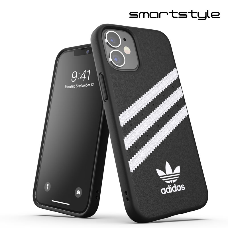 adidas アディダス スマホケース iPhone 12 Mini ケース アイフォン カバー スマホケース 耐衝撃 TPU SAMBA サンバ ブラック 黒