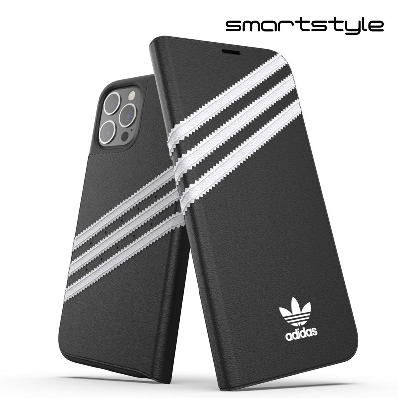 アディダス スマホケース メンズ adidas アディダス スマホケース iPhone 12 Pro Max 手帳型ケース アイフォン 手帳 ケース カバー スマホケース 耐衝撃 TPU SAMBA サンバ ブラック 黒 ※当店限定1年保証※