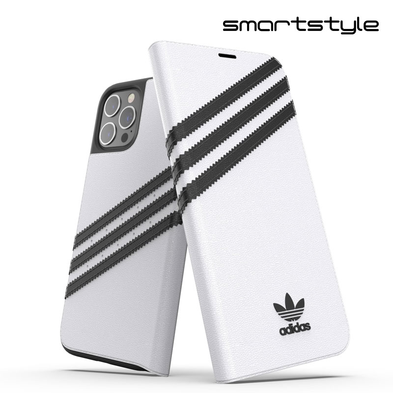 adidas アディダス スマホケース iPhone 12 Pro Max 手帳型ケース アイフォン 手帳 ケース カバー スマホケース 耐衝撃 TPU SAMBA サンバ ホワイト 白 当店限定1年保証 