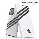 adidas アディダス スマホケース iPhone 12 Pro Max 手帳型ケース アイフォン 手帳 ケース カバー スマホケース 耐衝撃 TPU SAMBA サンバ ホワイト 白 ※当店限定1年保証※