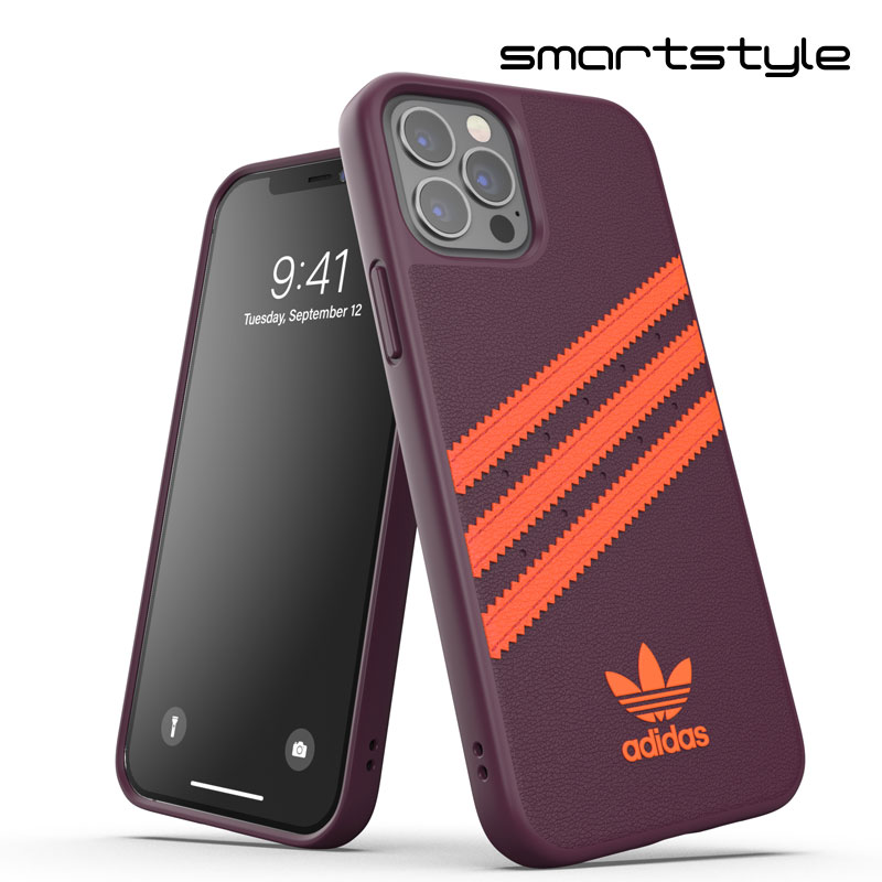 アディダス スマホケース メンズ adidas アディダス スマホケース iPhone12 / iPhone12pro ケース アイフォン カバー スマホケース 耐衝撃 TPU SAMBA サンバ マルーン x オレンジ ※当店限定1年保証※