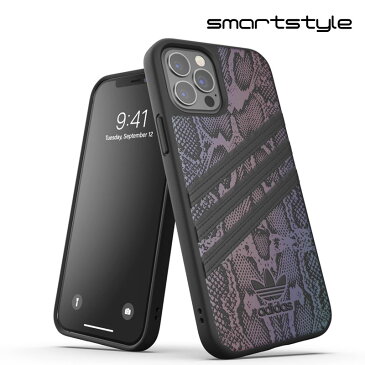 adidas アディダス スマホケース iPhone12 / iPhone12pro ケース アイフォン カバー スマホケース 耐衝撃 TPU SAMBA サンバ スネークプリント ブラック 黒