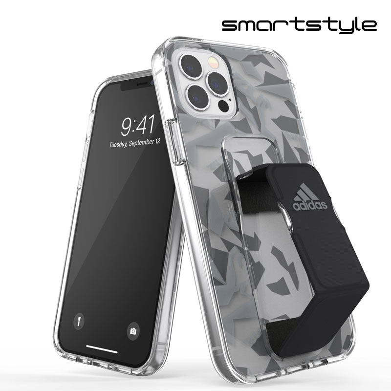 アディダス スマホケース メンズ adidas アディダス スマホケース iPhone12 / iPhone12pro ケース アイフォン カバー スマホケース 6.1インチ アディダス クリアグリップケース スマホケース グレーxブラック ※当店限定1年保証※