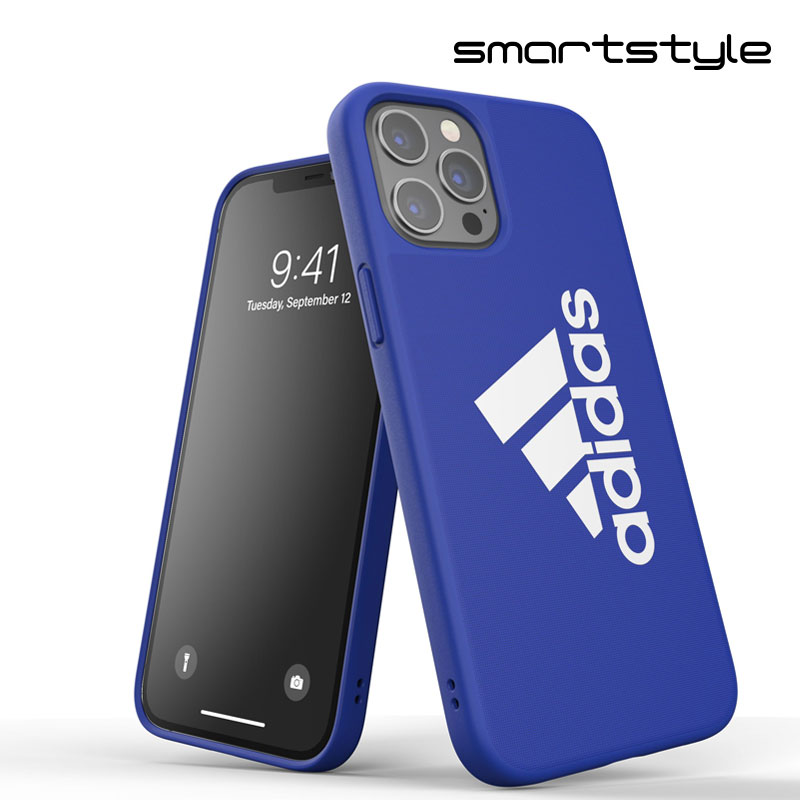 adidas アディダス スマホケース iPhone 12 Pro Max ケース アイフォン カバー スマホケース アイコニック スポーツ ロゴ 耐衝撃 軽量 TPU パワーブルー 青 当店限定1年保証 