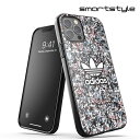 adidas アディダス スマホケース iPhone12 / iPhone12pro ケース アイフォン カバー スマホケース 耐衝撃 TPU 花柄 フローラル プリント ブラック x ローズ x ブルー ※当店限定1年保証※