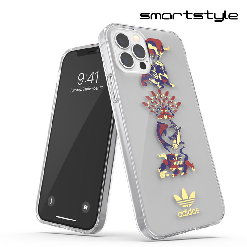 adidas アディダス スマホケース iPhone12 / iPhone12pro ケース クリアケース スマホケース アイフォン カバー 耐衝撃 TPU CNY チャイニーズニューイヤー 旧正月デザイン カラフル ※当店限定1年保証※