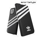 アディダス スマホケース メンズ adidas アディダス スマホケース iPhone 13 Mini 手帳型ケース アイフォン 手帳 ケース カバー スマホケース 耐衝撃 TPU SAMBA サンバ ブラック 黒 ※当店限定1年保証※