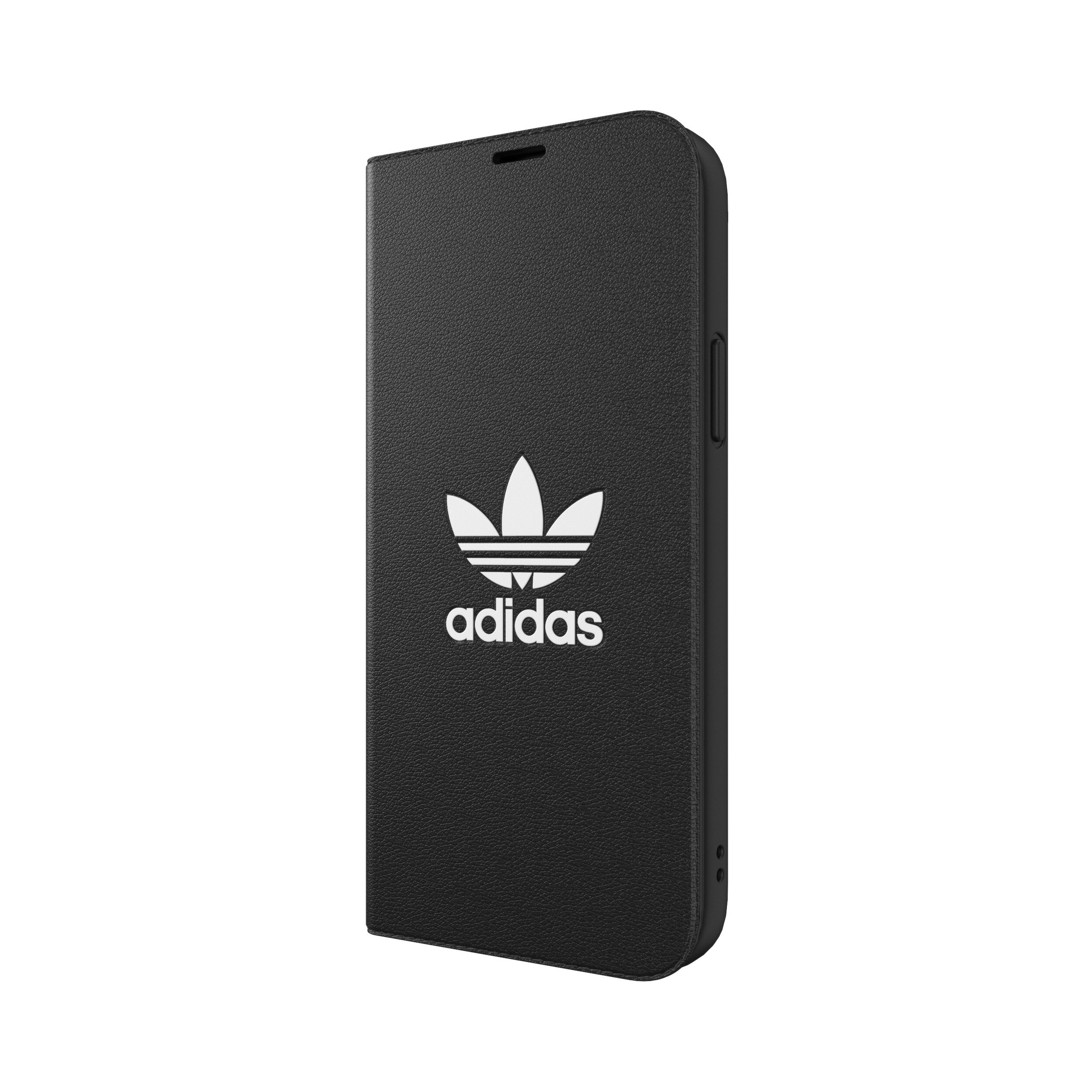 adidas アディダス スマホケース iPhone12 / iPhone12pro 手帳型ケース アイフォン 手帳 ケース カバー スマホケース 耐衝撃 TPU BASIC ブラック 黒