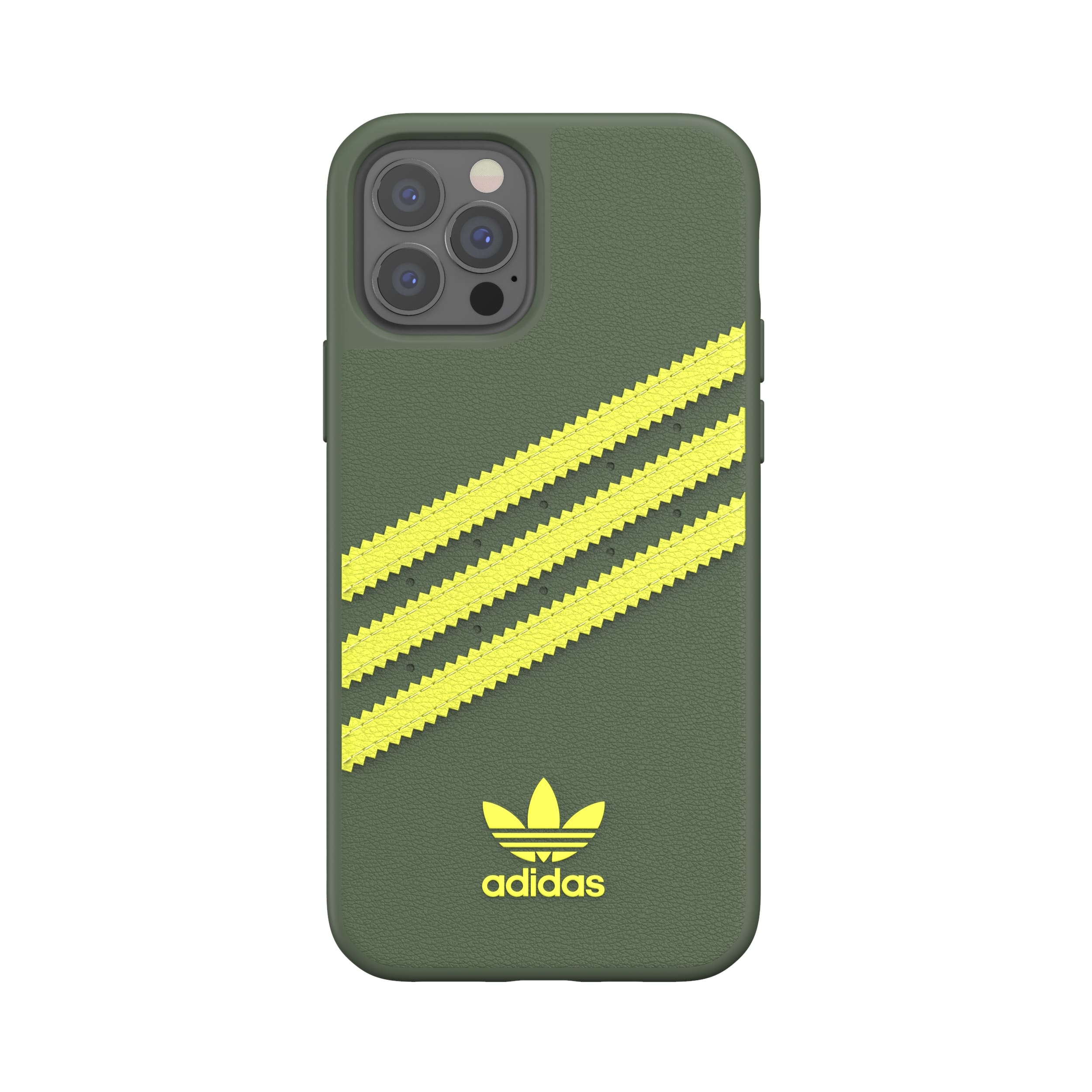 adidas アディダス スマホケース iPhone12 / iPhone12pro ケース アイフォン カバー スマホケース 耐衝撃 TPU SAMBA サンバ グリーン x イエロー