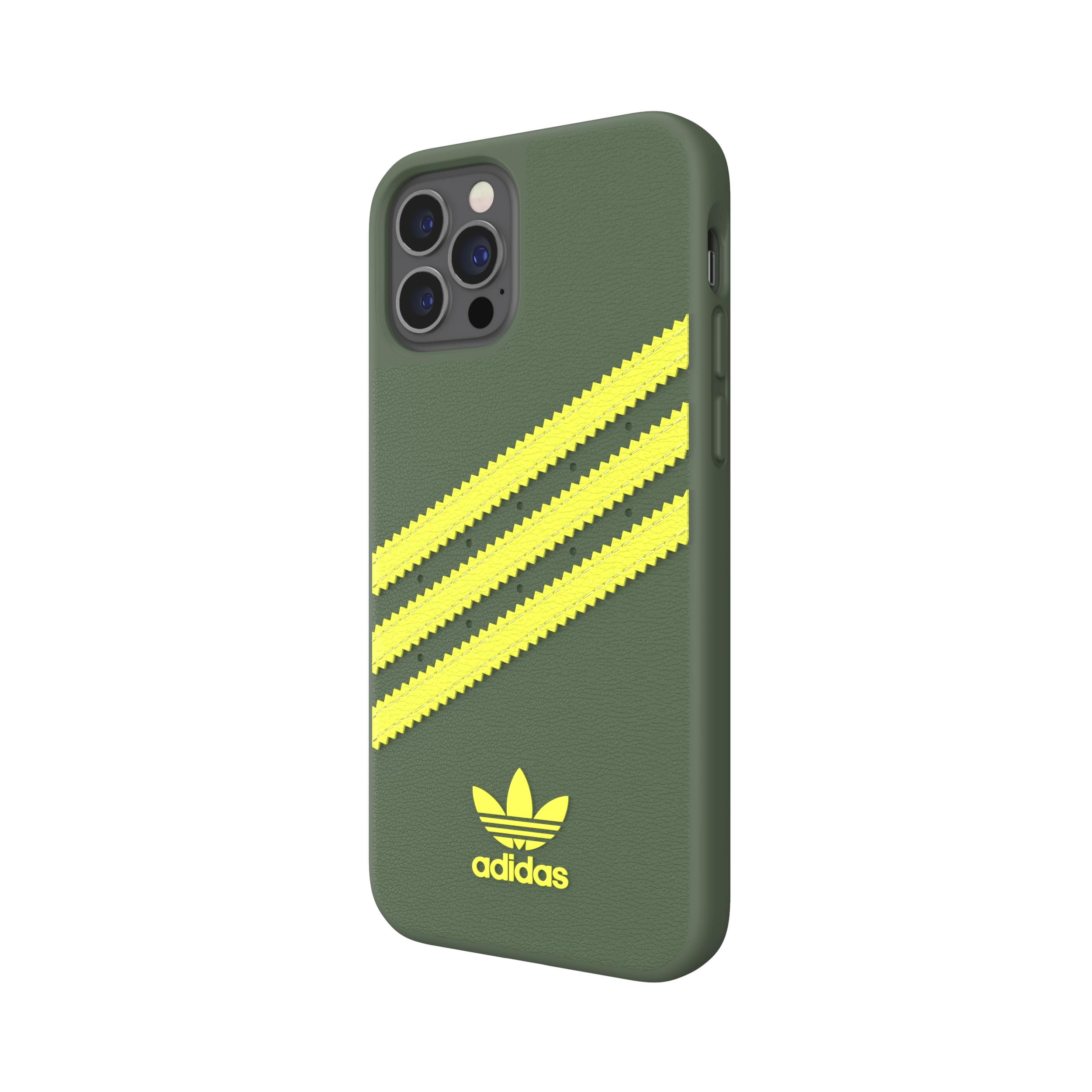 adidas アディダス スマホケース iPhone12 / iPhone12pro ケース アイフォン カバー スマホケース 耐衝撃 TPU SAMBA サンバ グリーン x イエロー