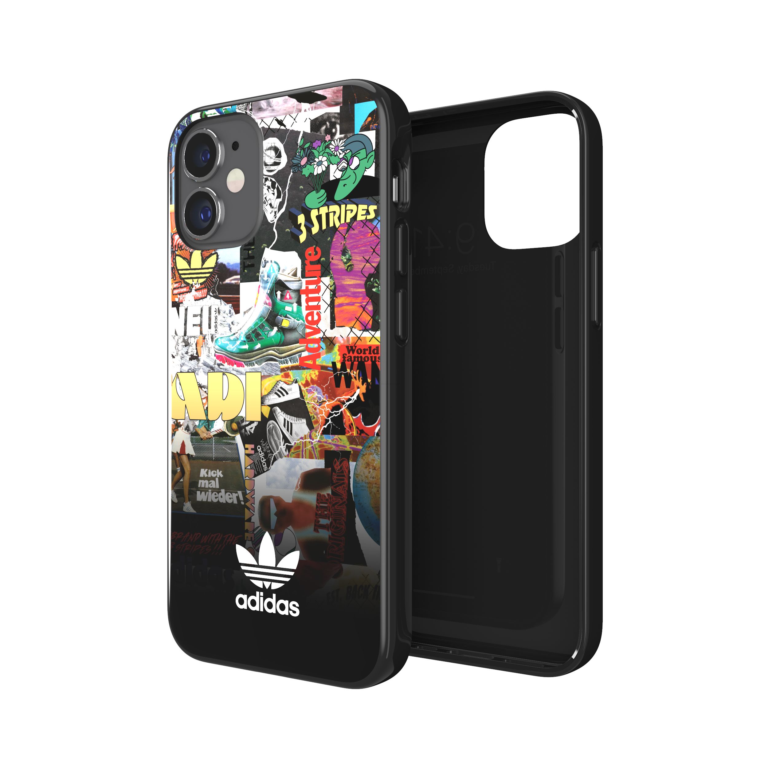 adidas アディダス スマホケース iPhone 12 Mini ケース アイフォン カバー スマホケース 耐衝撃 TPU グラフィックプリント カラフル