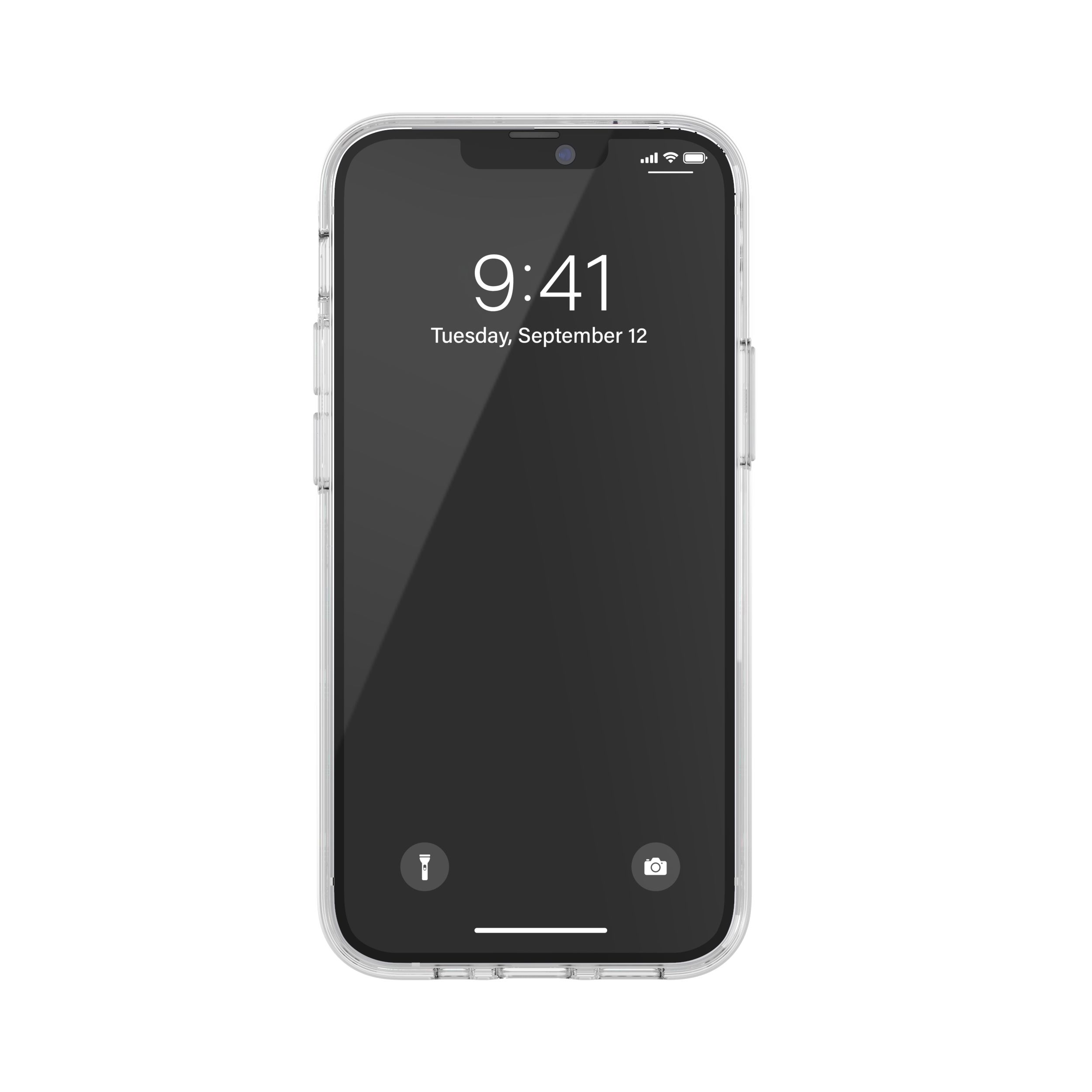 adidas アディダス スマホケース iPhone 12 Mini ケース アイフォン カバー クリアケース 耐衝撃 TPU メタリック クリア x シルバー 透明 ロゴ