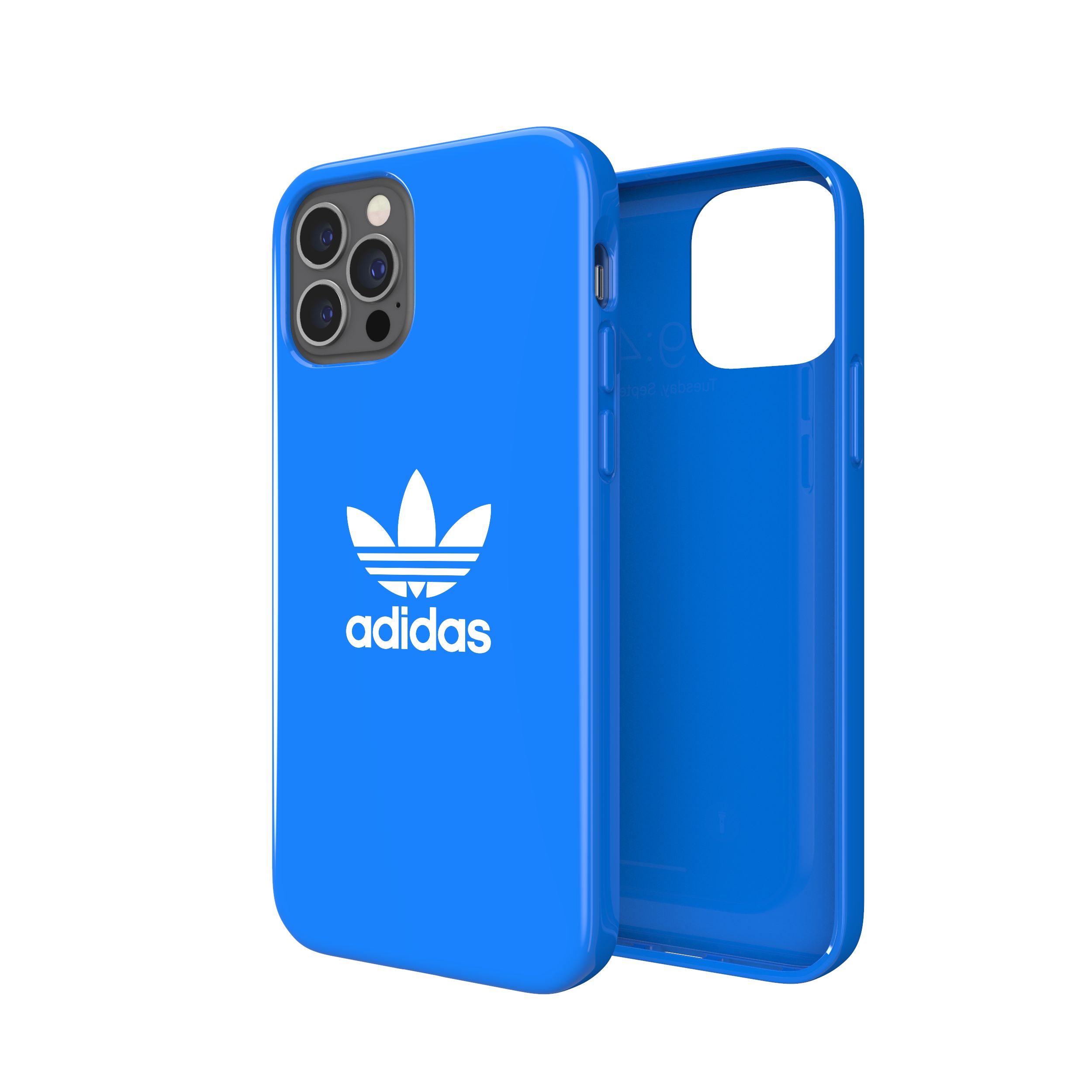 adidas アディダス スマホケース iPhone12 / iPhone12pro ケース アイフォン カバー スマホケース 耐衝撃 TPU 光沢 ロゴ ブルーバード 青