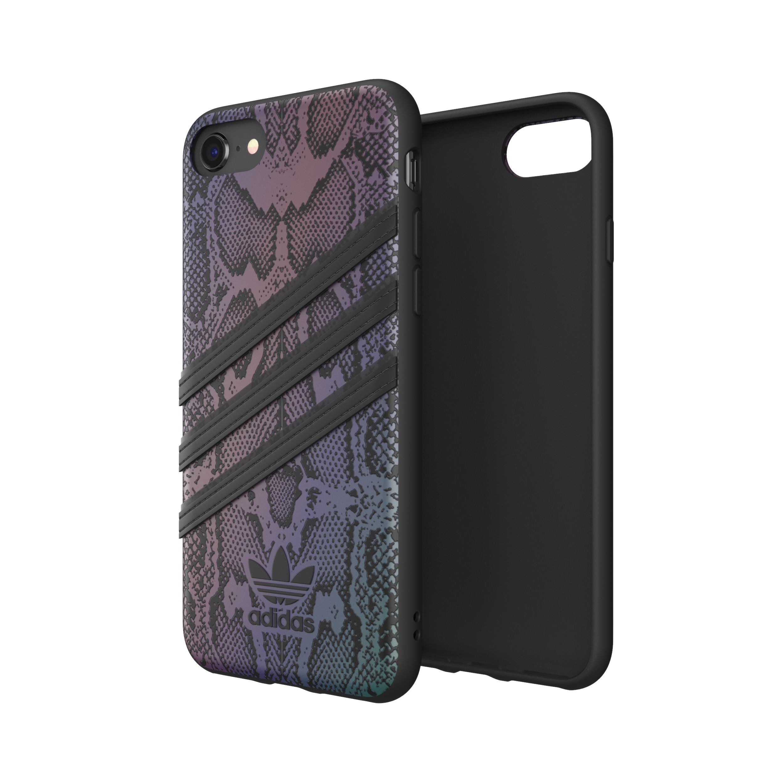 【正規品】アディダスオリジナルス iPhone SE ケース (第2世代 ) iPhone 6/6S/7/8 アディダス SAMBA (サンバ) リフレクティブ スネークプリント ブラック