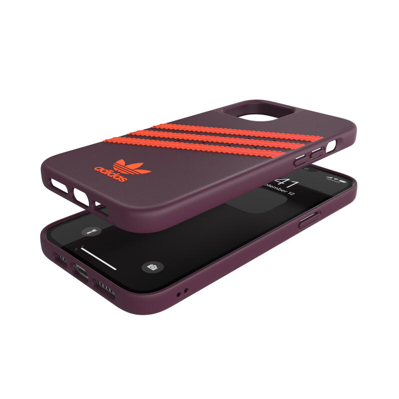 【処分品につき返品不可】adidas アディダス スマホケース iPhone 12 Pro Max ケース アイフォン カバー スマホケース 耐衝撃 TPU SAMBA サンバ マルーン x オレンジ ※当店限定1年保証※