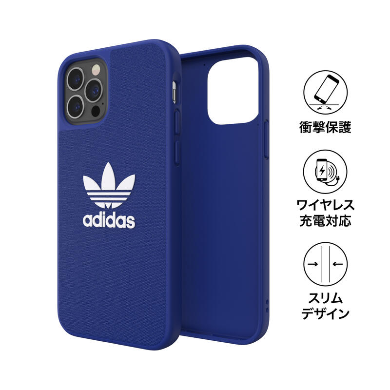 adidas アディダス スマホケース iPhone12 / iPhone12pro ケース アイフォン カバー スマホケース 耐衝撃 TPU adicolor パワーブルー 青