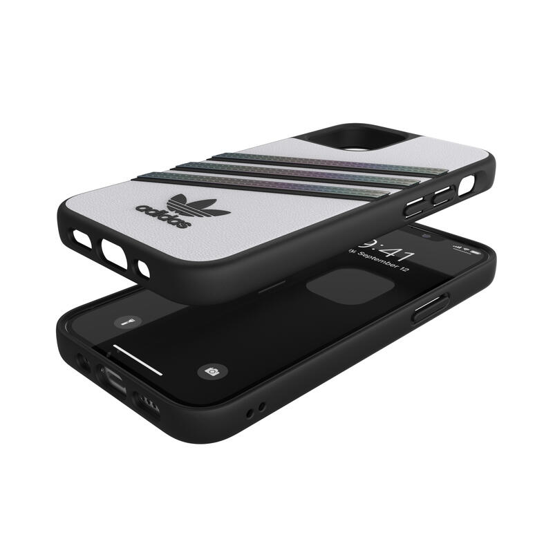adidas アディダス スマホケース iPhone 12 Mini ケース アイフォン カバー スマホケース 耐衝撃 TPU SAMBA サンバ ブラック x グリッター 黒