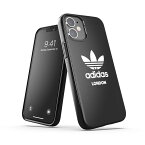 adidas アディダス スマホケース iPhone 12 Mini ケース アイフォン カバー スマホケース 耐衝撃 TPU 都市シリーズ ロンドン ロゴ ブラック 黒 ※当店限定1年保証※