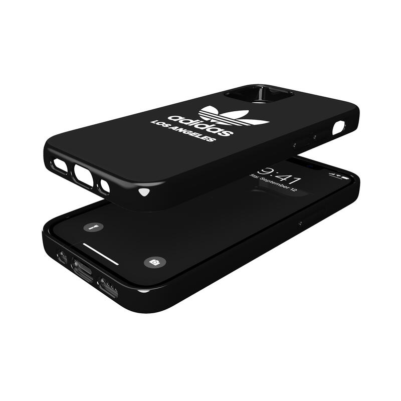 adidas アディダス スマホケース iPhone 12 Mini ケース アイフォン カバー スマホケース 耐衝撃 TPU 都市シリーズ ロサンゼルス ロゴ ブラック 黒