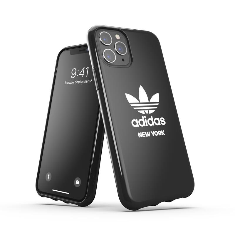 adidas アディダス スマホケース iPhone11Pro ケース アイフォン カバー スマホケース 耐衝撃 TPU 都市シリーズ ニューヨーク ロゴ ブラック 黒