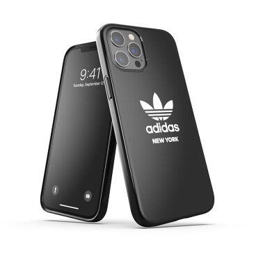 adidas アディダス スマホケース iPhone12 / iPhone12pro ケース アイフォン カバー スマホケース 耐衝撃 TPU 都市シリーズ ニューヨーク ロゴ ブラック 黒