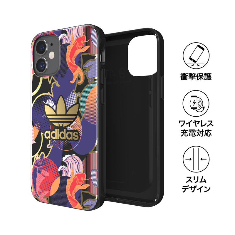 adidas アディダス スマホケース iPhone 12 Mini ケース スマホケース アイフォン カバー 耐衝撃 TPU CNY チャイニーズニューイヤー 旧正月デザイン グラフィック プリント 柄 カラフル