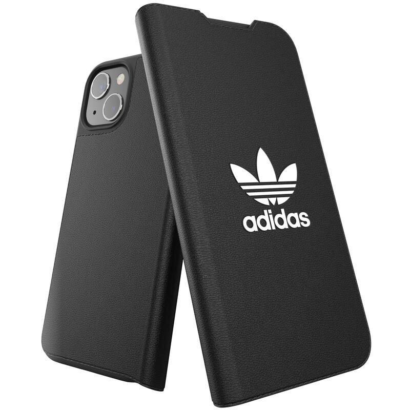 adidas アディダス スマホケース iPhone13 手帳型ケース アイフォン 手帳 ケース カバー スマホケース 耐衝撃 TPU BASIC ブラック 黒 ※当店限定1年保証※