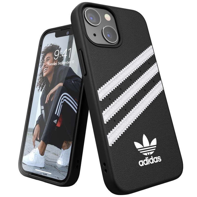 adidas アディダス スマホケース iPhone 13 Mini ケース アイフォン カバー スマホケース 耐衝撃 TPU SAMBA サンバ ブラック 黒 当店限定1年保証 