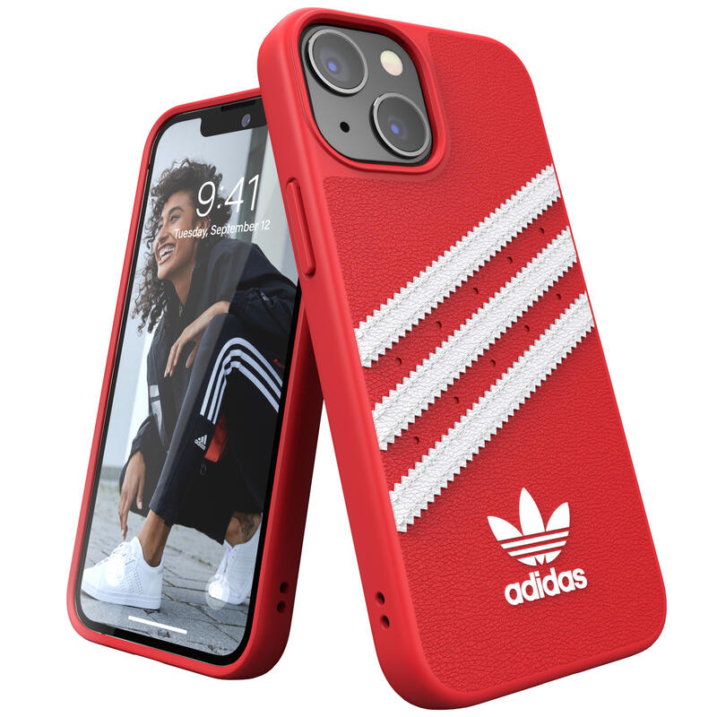 adidas アディダス スマホケース iPhone 13 Mini ケース アイフォン カバー スマホケース 耐衝撃 TPU SAMBA サンバ スカーレット ※当店限定1年保証※