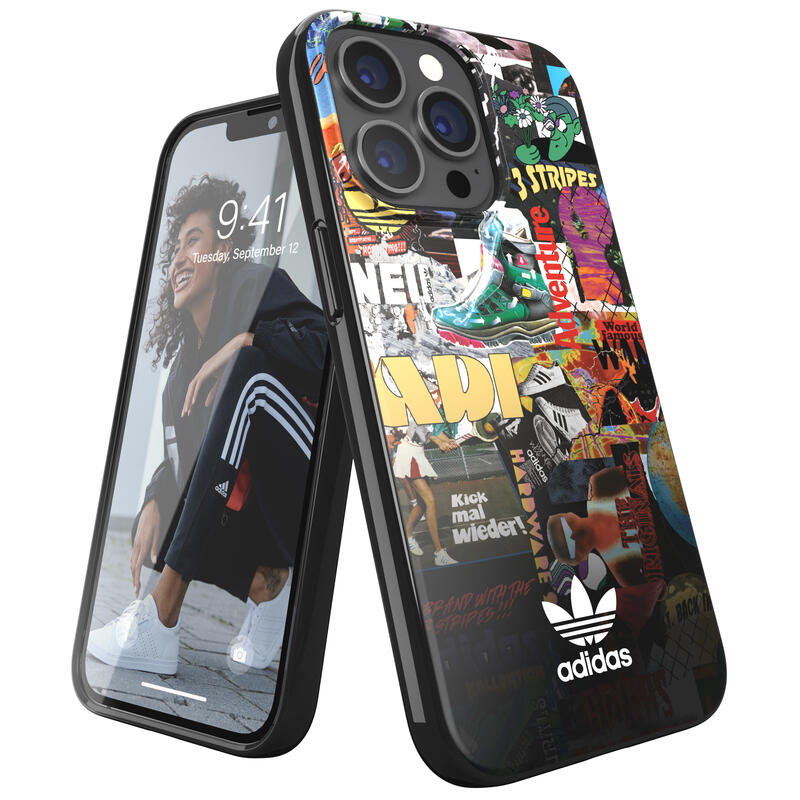 adidas アディダス スマホケース iPhone13 Pro ケース アイフォン カバー スマホケース 耐衝撃 TPU グラフィック プリント 柄 カラフル アイフォン13 アイフォーン13 pro ※当店限定1年保証※