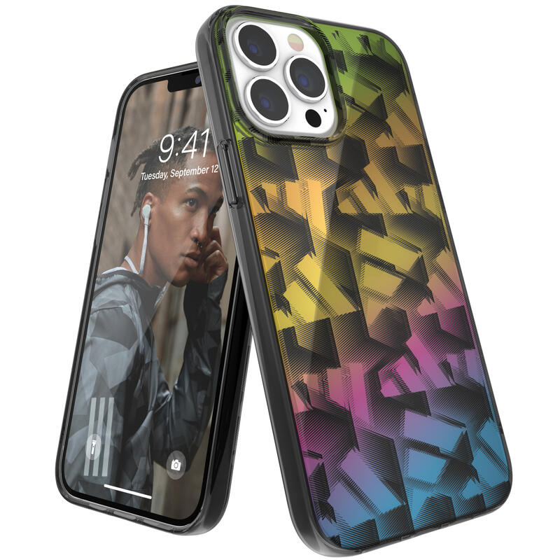 adidas アディダス スマホケース iPhone 13 Pro Max ケース スマホケース 6.7インチ アディダス ブラック x ホログラフィック ※当店限定1年保証※