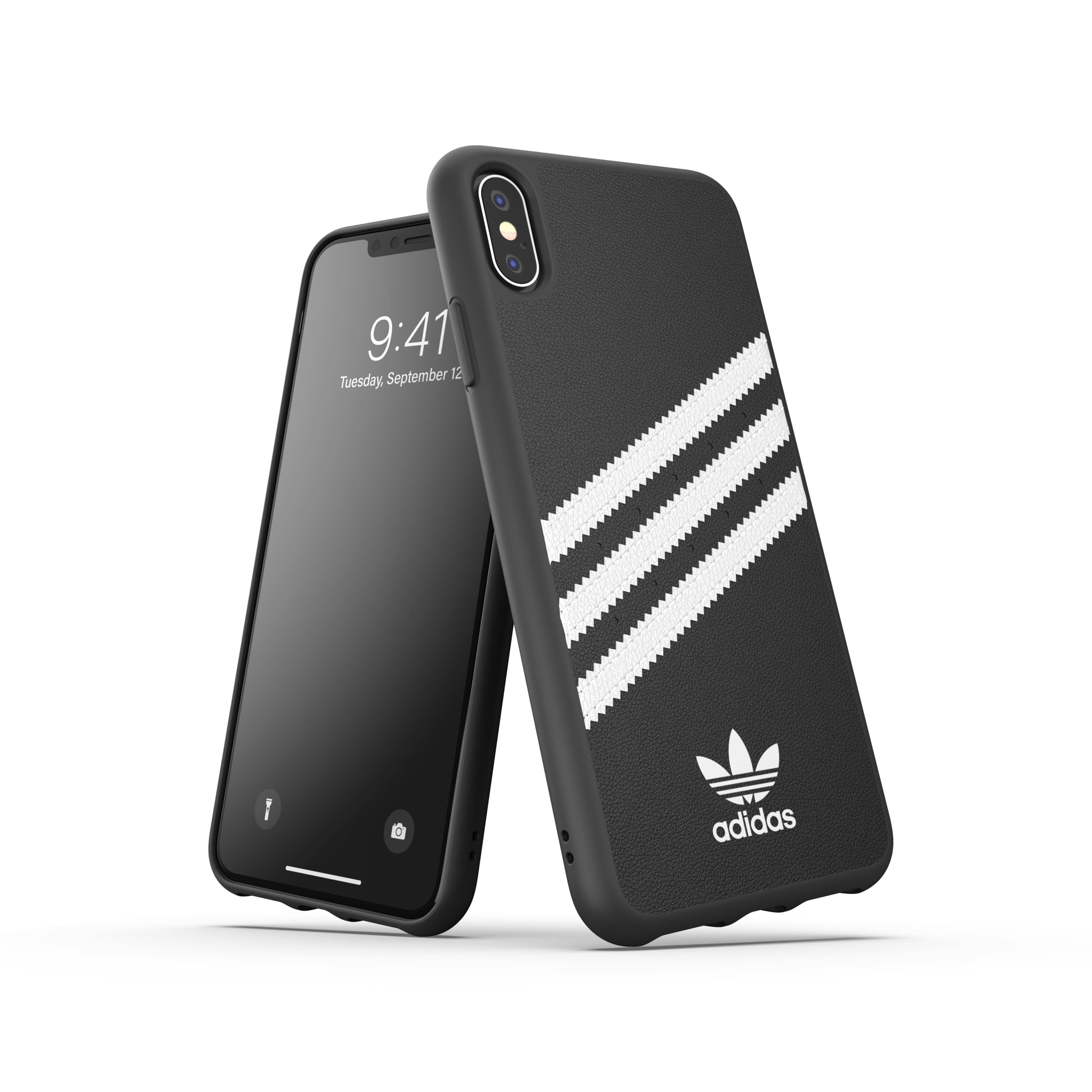 adidas アディダス スマホケース iPhone XS Max ケース アイフォン カバー スマホケース 耐衝撃 TPU SAMBA サンバ ブラック 黒 当店限定1年保証 