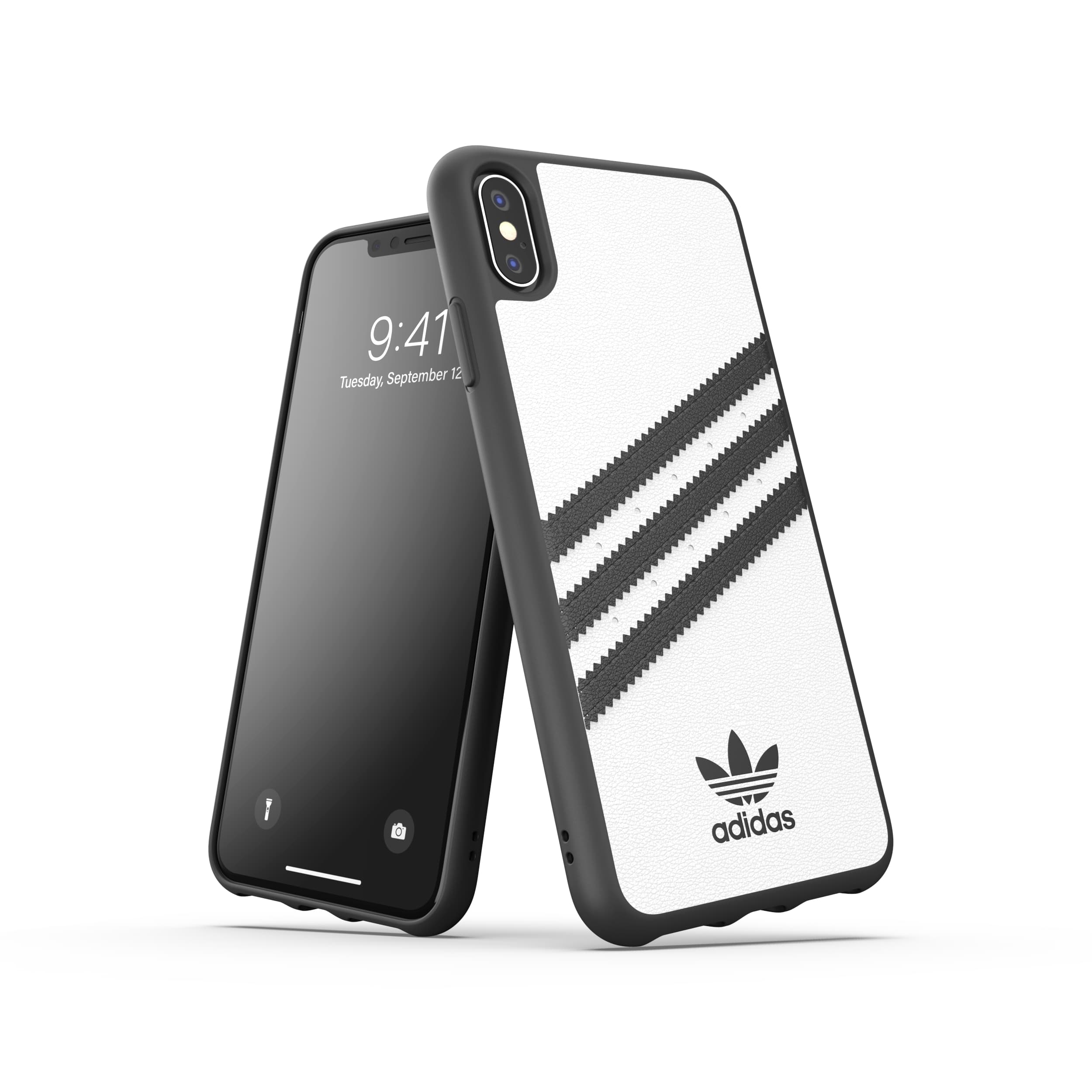 adidas アディダス スマホケース iPhone XS Max ケース アイフォン カバー スマホケース 耐衝撃 TPU SAMBA サンバ ホワイト 白 当店限定1年保証 