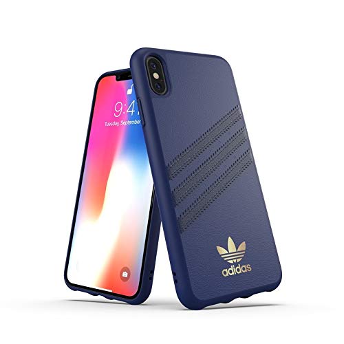 adidas アディダス iPhone XS Max ケース アイフォン カバー スマホケース ブランド ロゴ 耐衝撃 TPU SAMBA サンバ ブルー 青 当店限定1年保証 