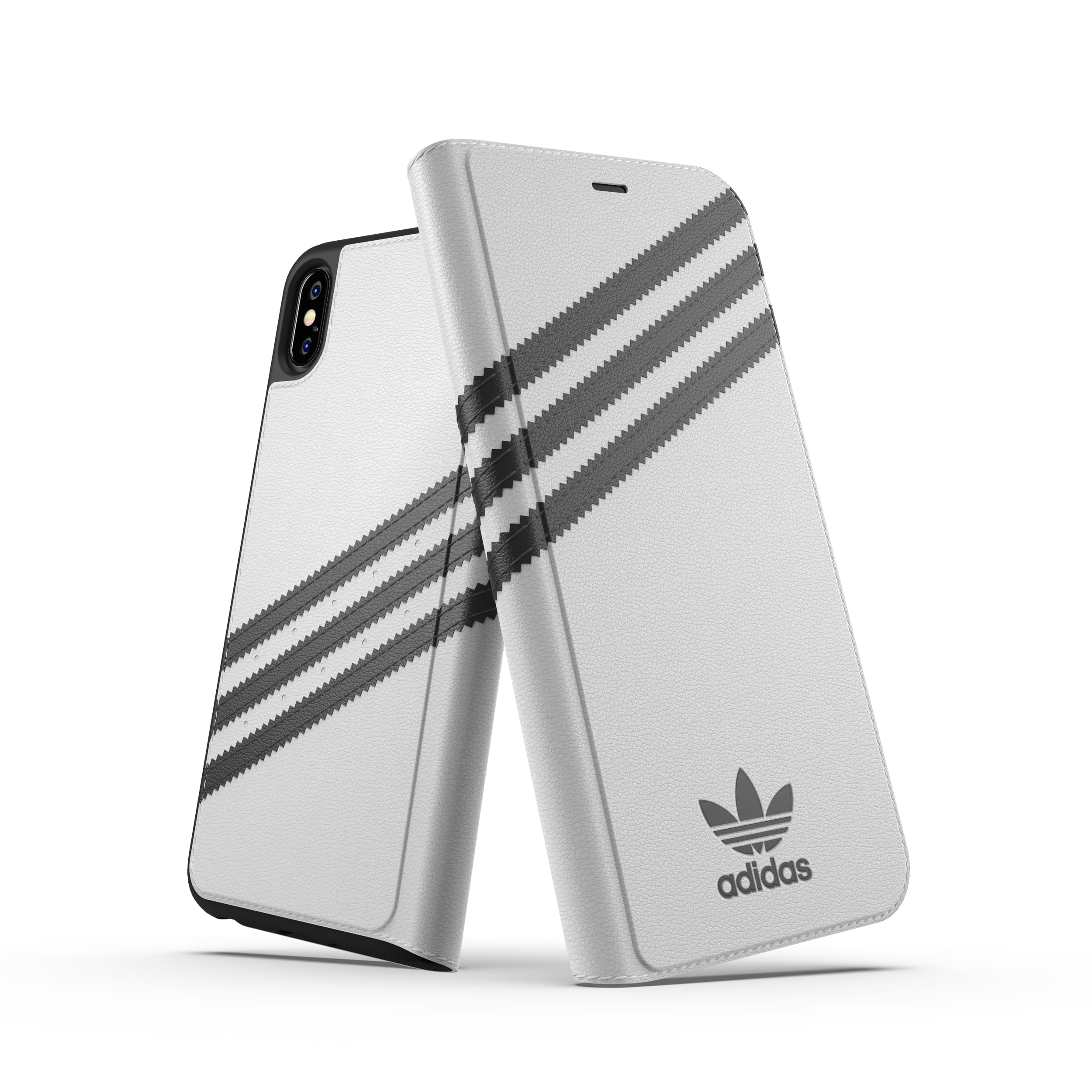 adidas アディダス スマホケース iPhone XS Max 手帳型ケース アイフォン 手帳 ケース カバー スマホケース 耐衝撃 TPU SAMBA サンバ ホワイト 白 ※当店限定1年保証※