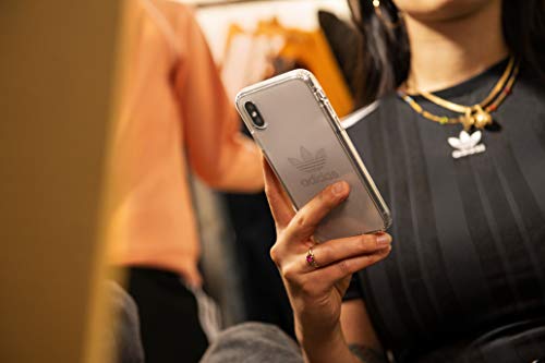 【処分品につき返品不可】adidas アディダス iPhone XS Max ケース クリアケース スマホケース アイフォン カバー 耐衝撃 TPU クリア x ローズゴールドロゴ ※当店限定1年保証※