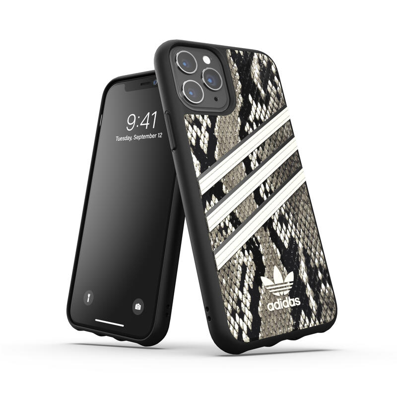 adidas アディダス スマホケース iPhone 11 Pro ケース アイフォン カバー スマホケース 耐衝撃 TPU SAMBA サンバ Alumina スネークプリント ブラック 黒