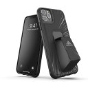 アディダス スマホケース メンズ adidas アディダス スマホケース iPhone 11 / 11Pro / 11 Pro Max ケース スマホケース グリップバンド付き スタンド機能 スポーツ仕様 耐衝撃 ［ ブラック 黒 グレー ］ 人気 メンズ レディース プレゼント ギフト ※当店限定1年保証※