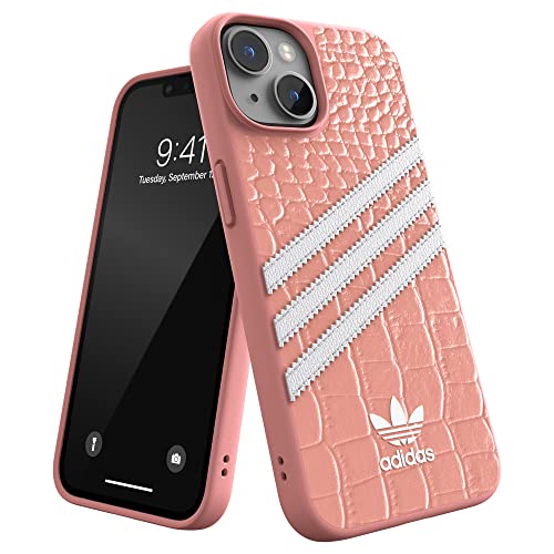 【送料無料】adidas アディダス スマホケース iPhone14 ケース アイフォン カバー 耐衝撃 TPU SAMBA サンバ クロコダイルプリント 型押し ワンダーモーブ ピンク ブランド ロゴ 韓国 人気 アイ…