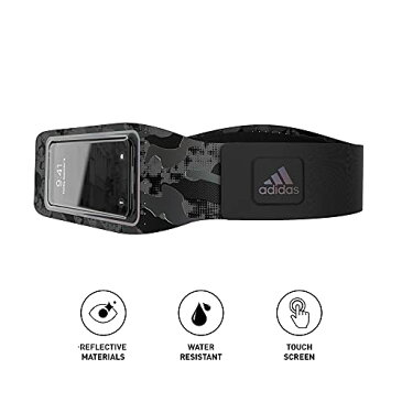 【送料無料】adidas アディダス スマホ用 スポーツベルト ランニングポーチ iPhone SE (第2/第3世代) / 12/12 Pro/13 mini/13/13 Pro 等対応 ［ブラック（反射素材） 黒］スポーツ仕様 ギフト