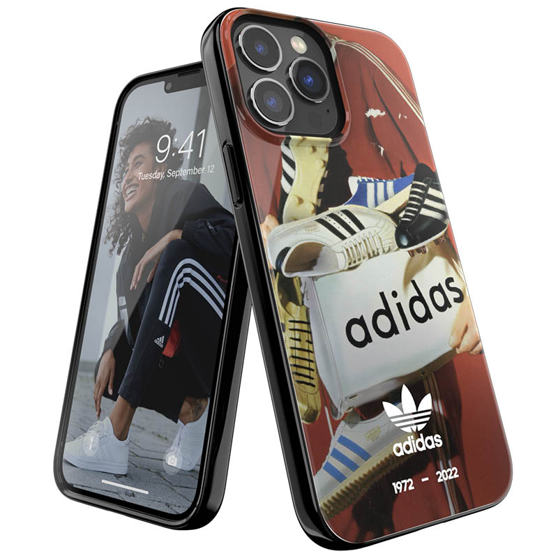 【送料無料】adidas アディダス スマホケース iPhone 13 Pro Max ケース アイフォン カバー スマホケーストレフォイル50周年記念 グラフィック 耐衝撃 TPU 軽量 ［マルチカラー］ 人気 メンズ レディース プレゼント ギフト ※当店限定1年保証※