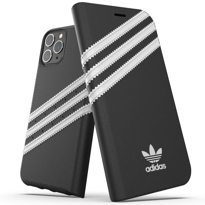 adidas アディダス スマホケース iPhone 11 Pro Max 手帳型ケース アイフォン 手帳 ケース カバー スマホケース 耐衝撃 TPU SAMBA サンバ ブラック 黒