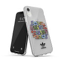 adidas アディダス スマホケース iPhone XRケース アディダス グラフィックプリント クリアケース 耐衝撃 TPU 軽量 クリア プライド カラフル ※当店限定1年保証※