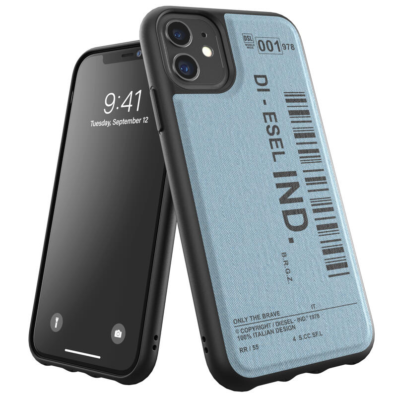 ディーゼル スマホケース メンズ DIESEL iPhone11 ケース デニム FW20（ ディーゼル iPhone 11 , ブラック 黒 /ブルー) ※当店限定1年保証※