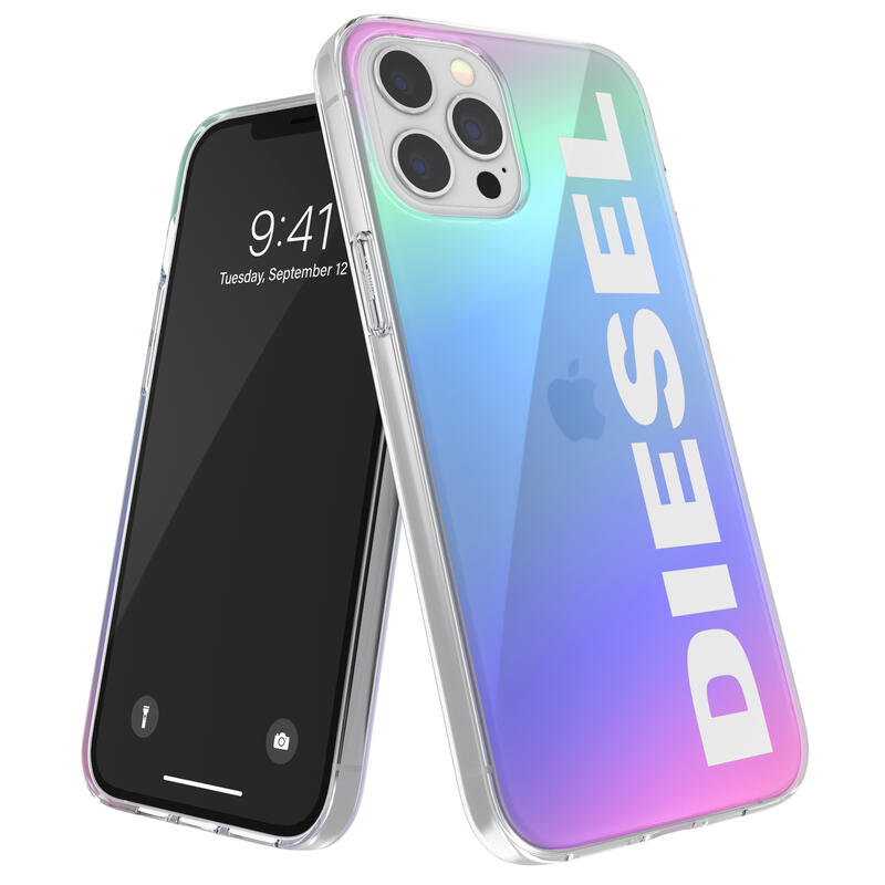 ディーゼル スマホケース メンズ DIESEL iPhone12 Pro Max ケース FW20 ホログラム x ホワイトロゴ （ディーゼル iPhone 12 Pro Max, ホログラム/ホワイト 白 ） ※当店限定1年保証※