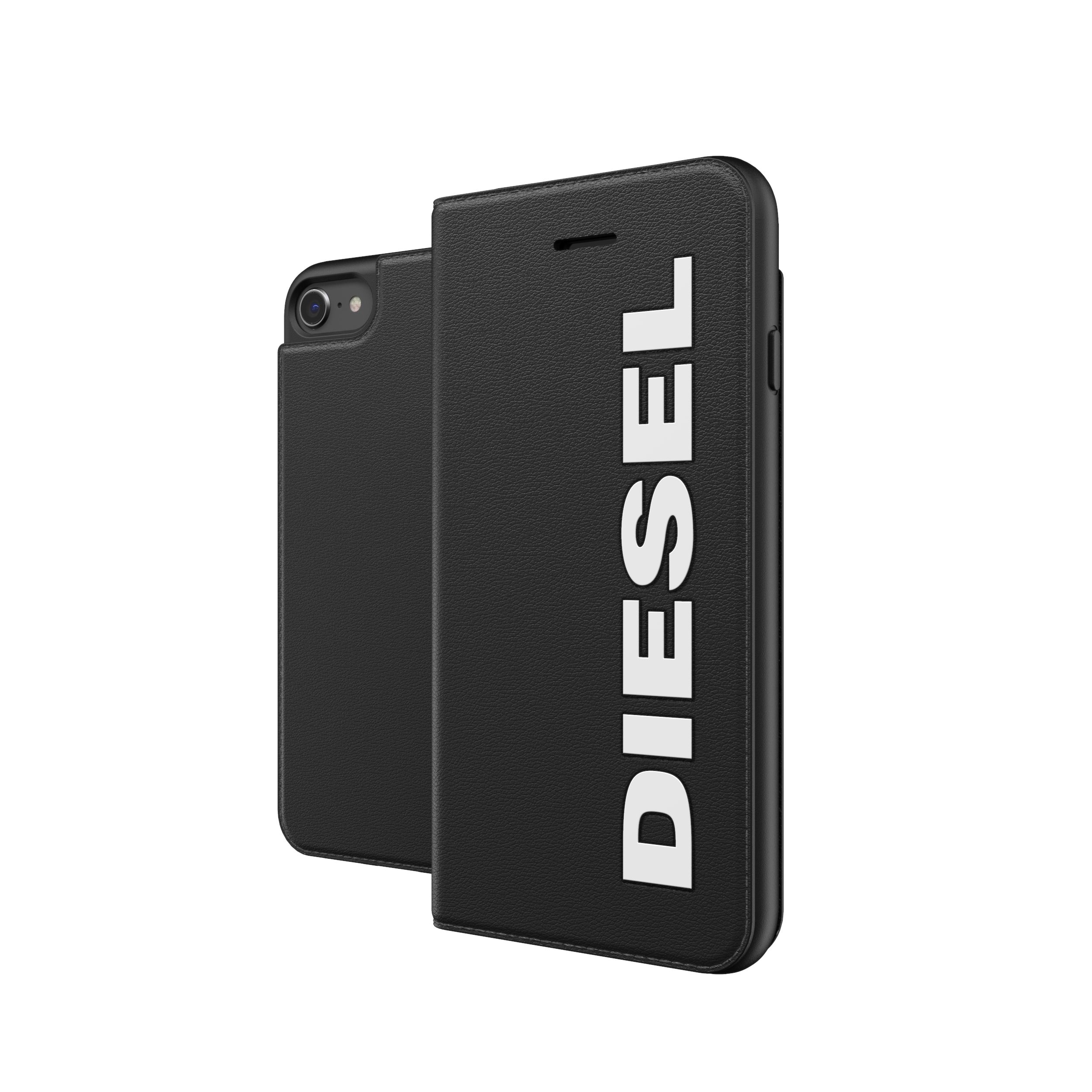 DIESEL iPhone SE (第2世代) ケース/6/6S/7/8 手帳型 ブラック/ホワイト