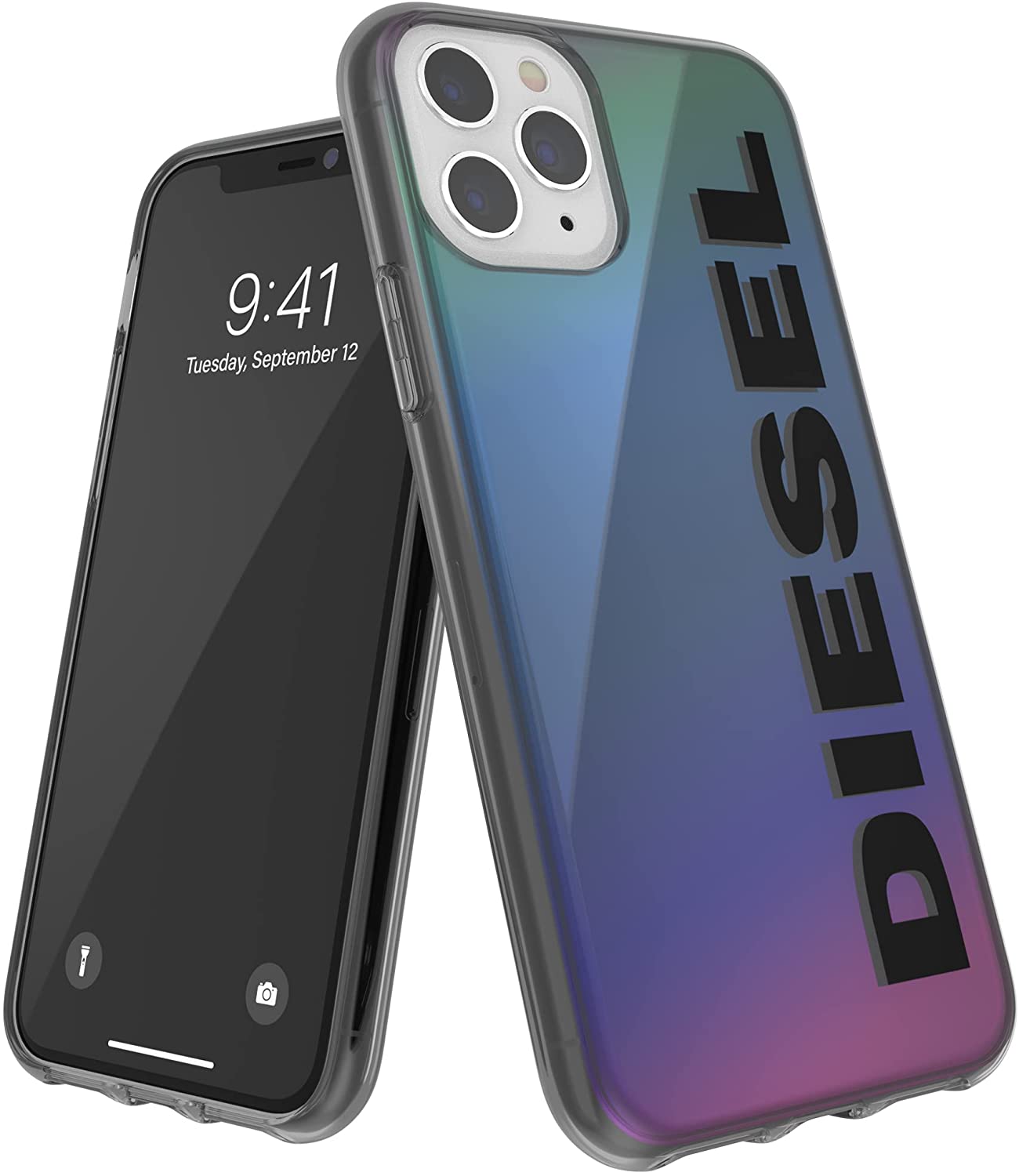 ディーゼル スマホケース メンズ DIESEL iPhone11 Pro ケースFW20 ホログラムXブラックロゴ （ディーゼル iPhone 11 Pro, ホログラム/ブラック） ※当店限定1年保証※