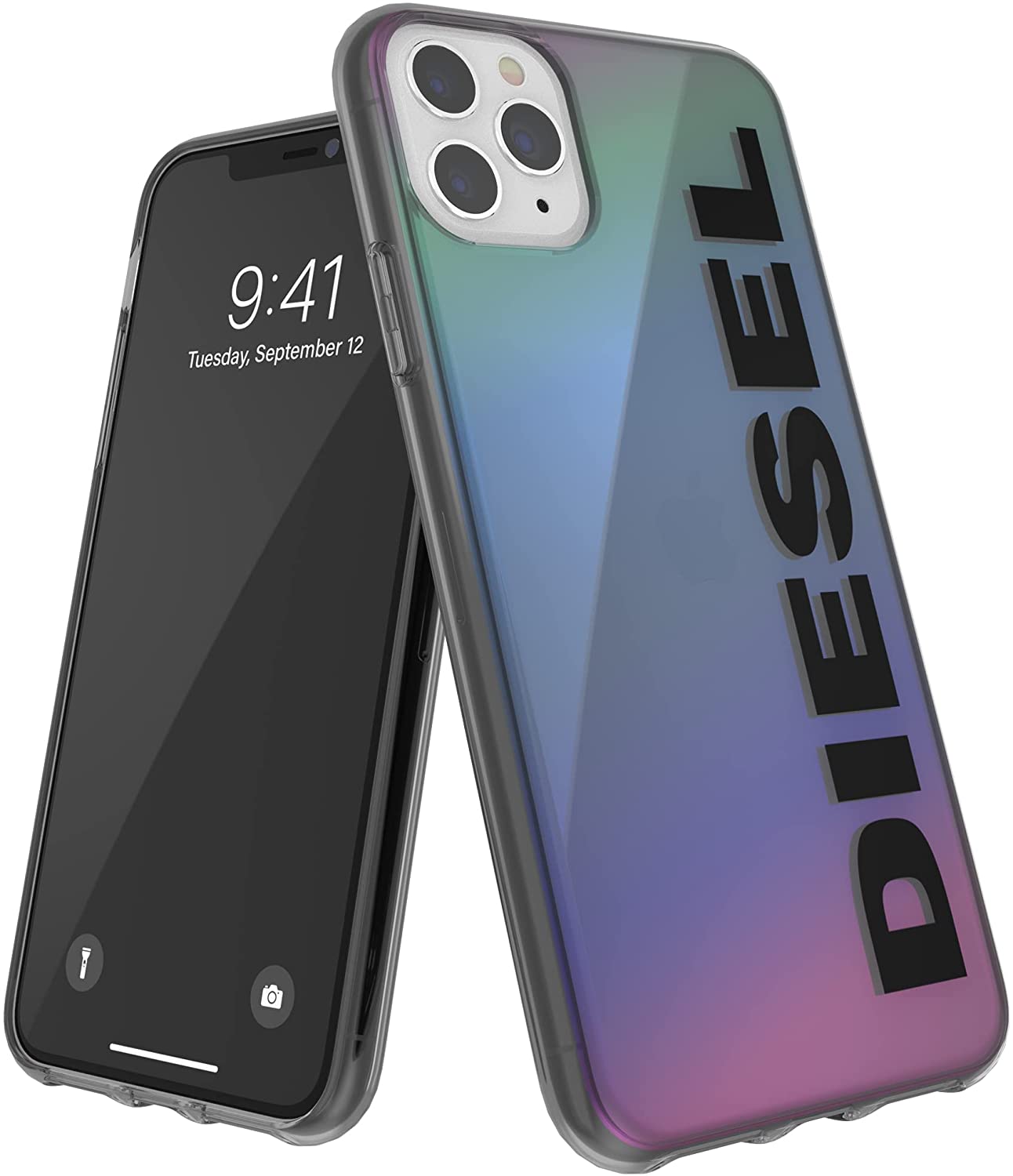 ディーゼル スマホケース メンズ DIESEL iPhone11 Pro MaxケースFW20 ホログラムXブラックロゴ （ディーゼル iPhone11pro Max, ホログラム/ブラック） ※当店限定1年保証※